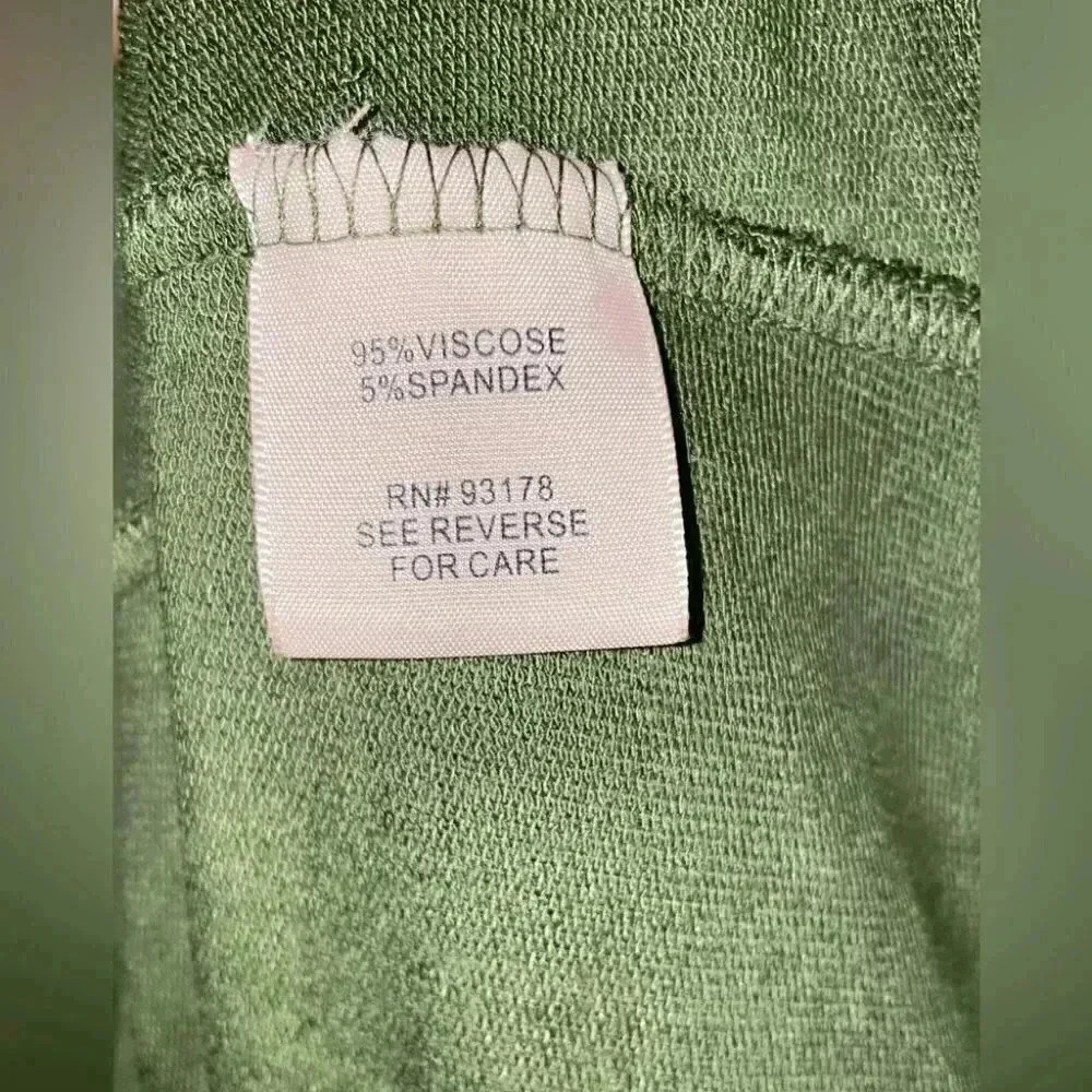 Philosophy stretchy cap sleeve 1/2 zip green slouchy pocket midi dress S - Picture 5 of 5